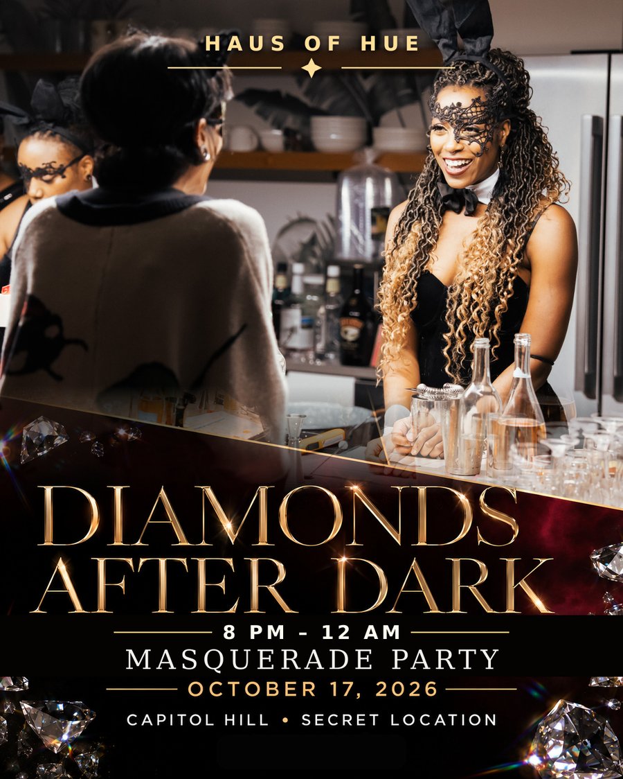 Diamonds After Dark Masquerade Party — Haus of Hue, October 17, 2026, Capitol Hill